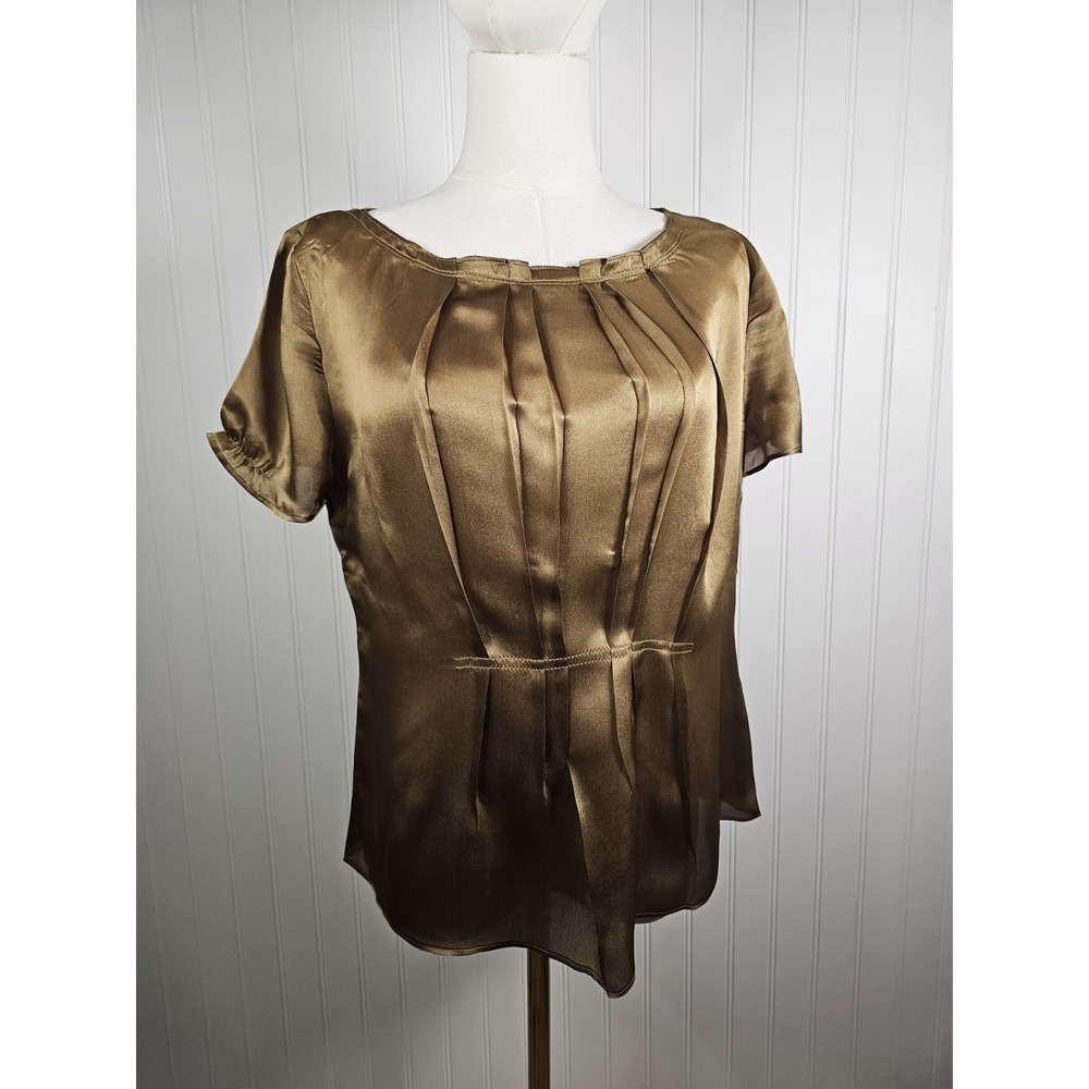J. Crew 100% Silk Blouse Women's Size‎ 6 NWT Gold